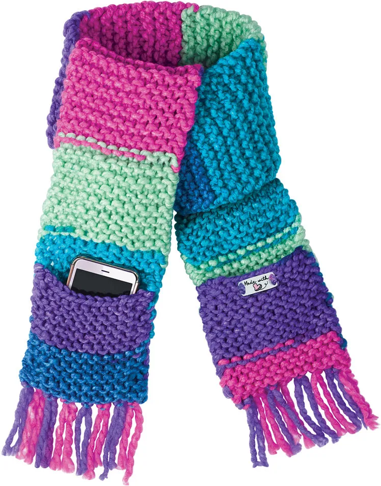 Learn to Knit Pocket Scarf