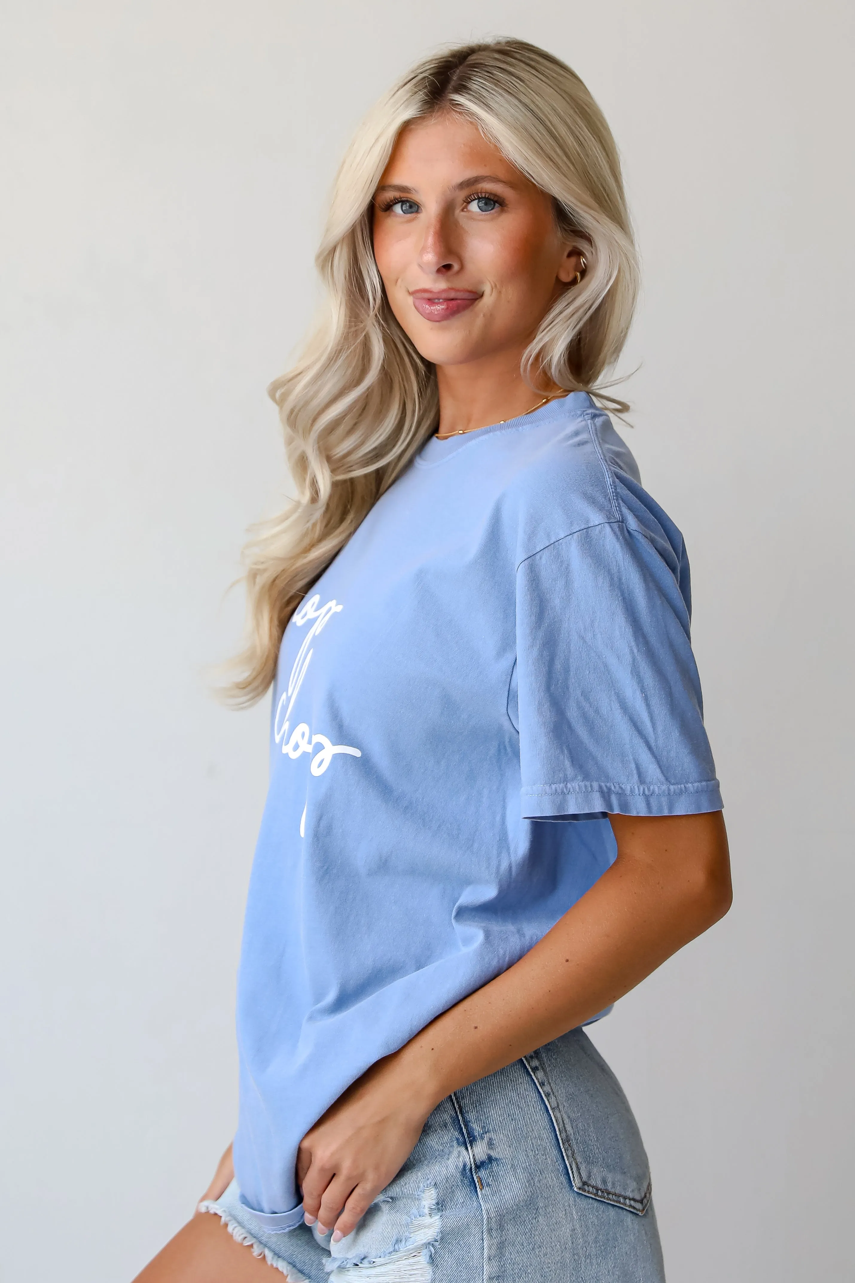 Light Blue Chop Chop Tee