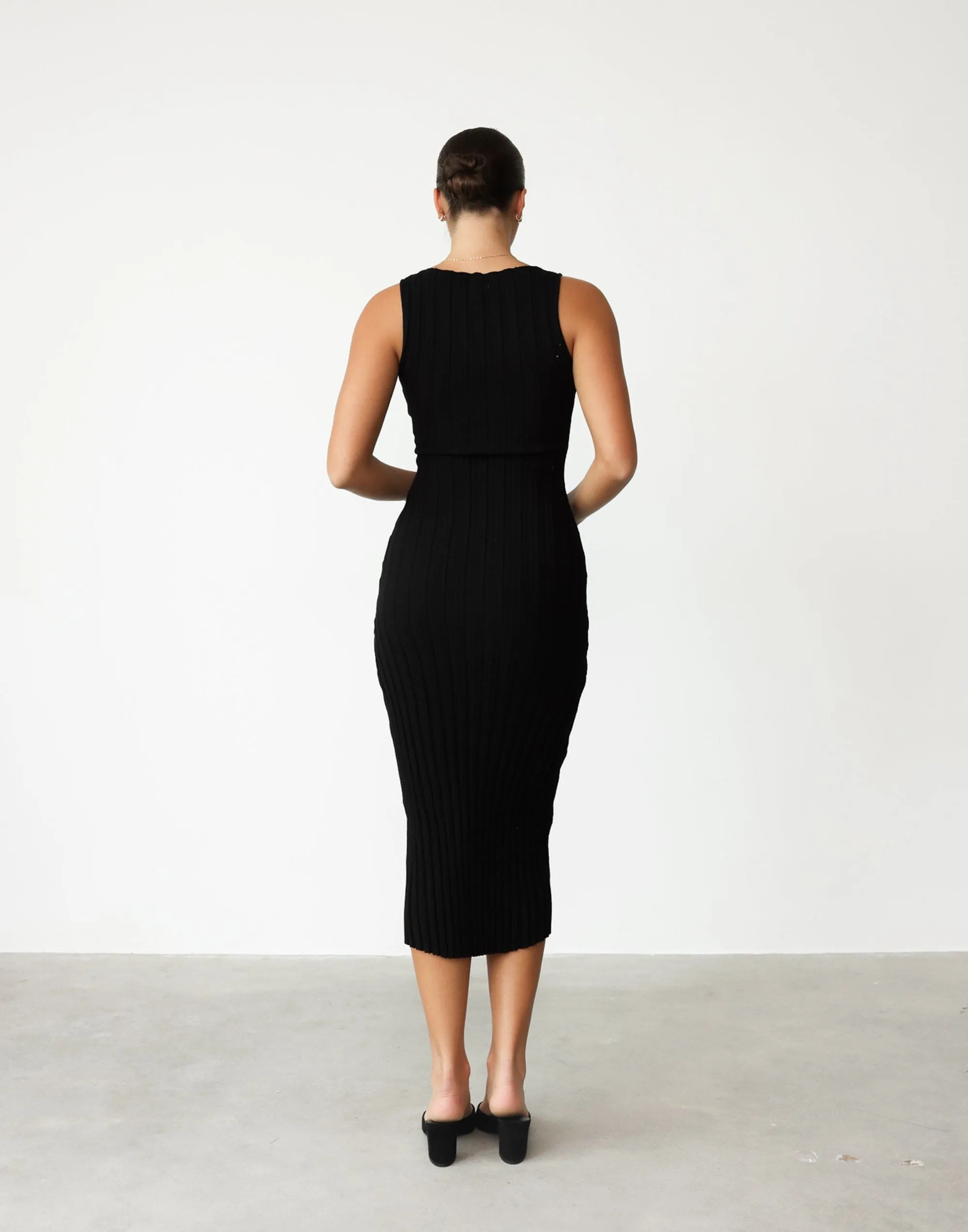 Lily May Midi Dress (Black)