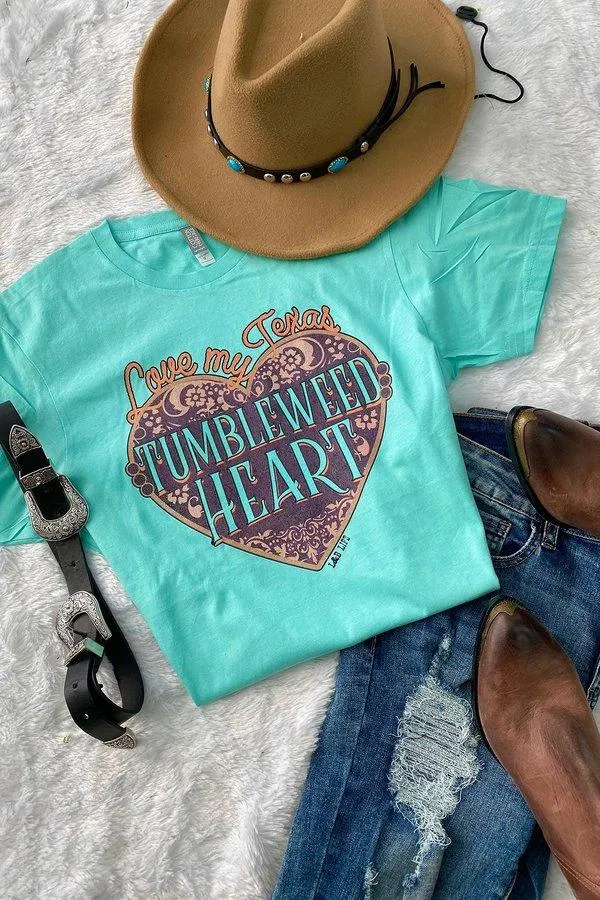 Love my Texas Tumbleweed Heart T-Shirt