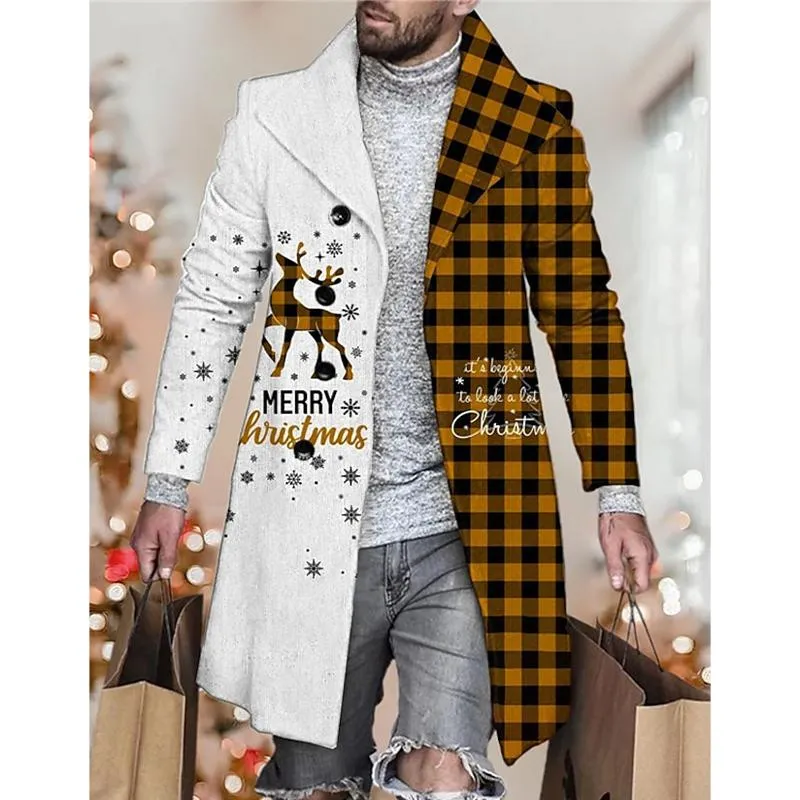 Men's Lapel Printed Jacket 85480383L