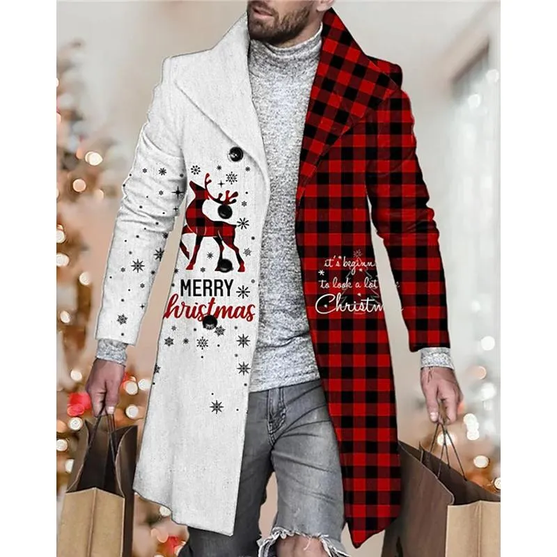 Men's Lapel Printed Jacket 85480383L