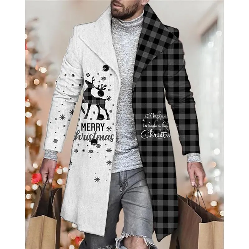 Men's Lapel Printed Jacket 85480383L