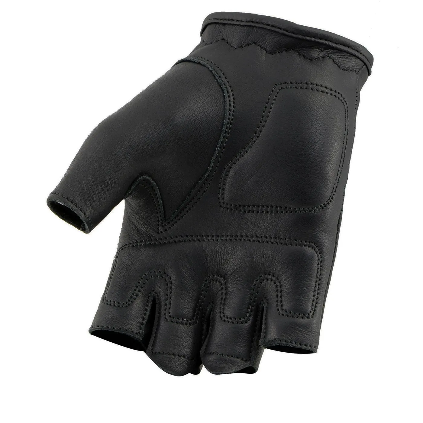 Milwaukee Leather MG7780 Women's Black Leather Perforated Fingerless