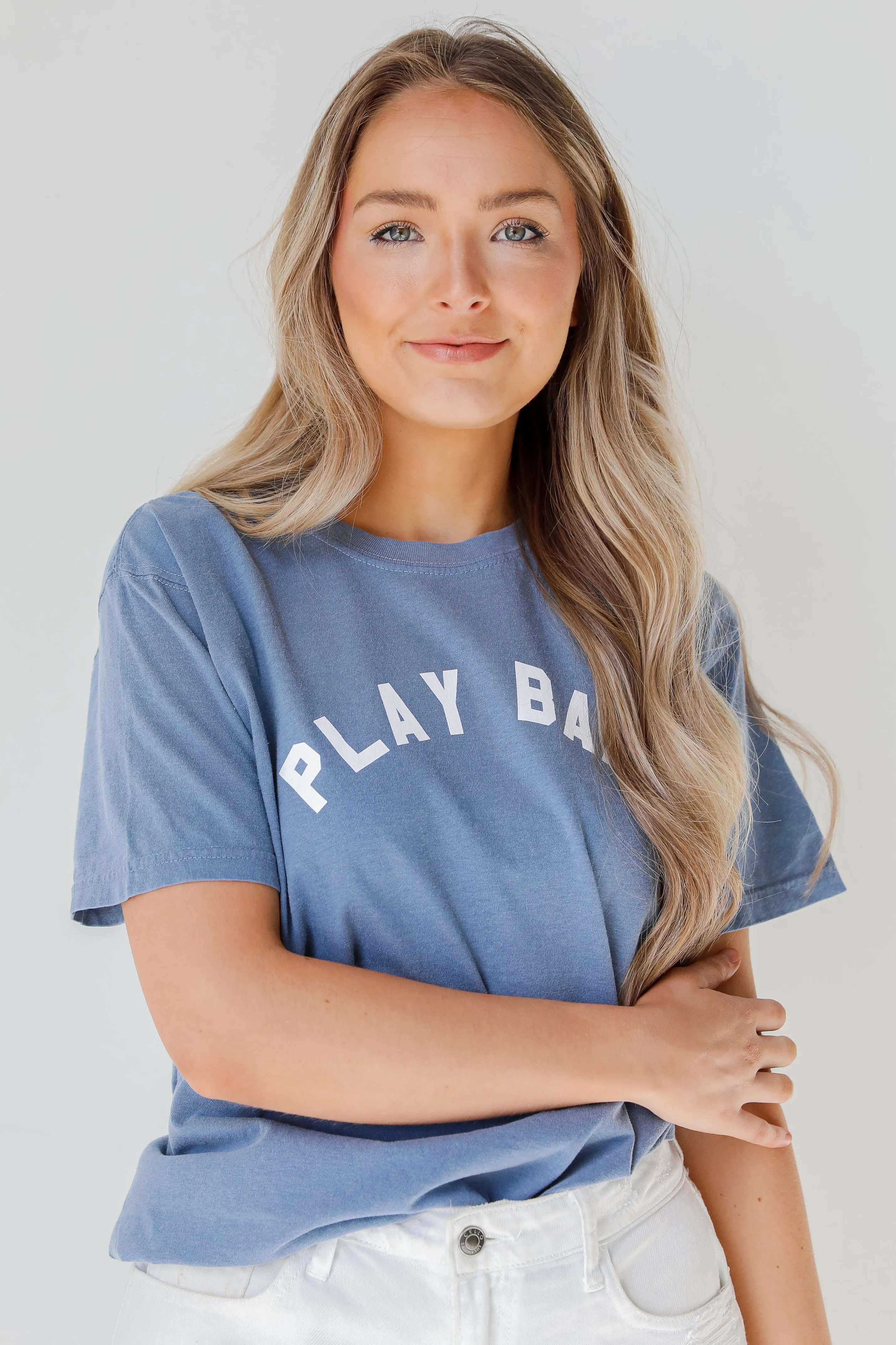 Navy Play Ball Tee