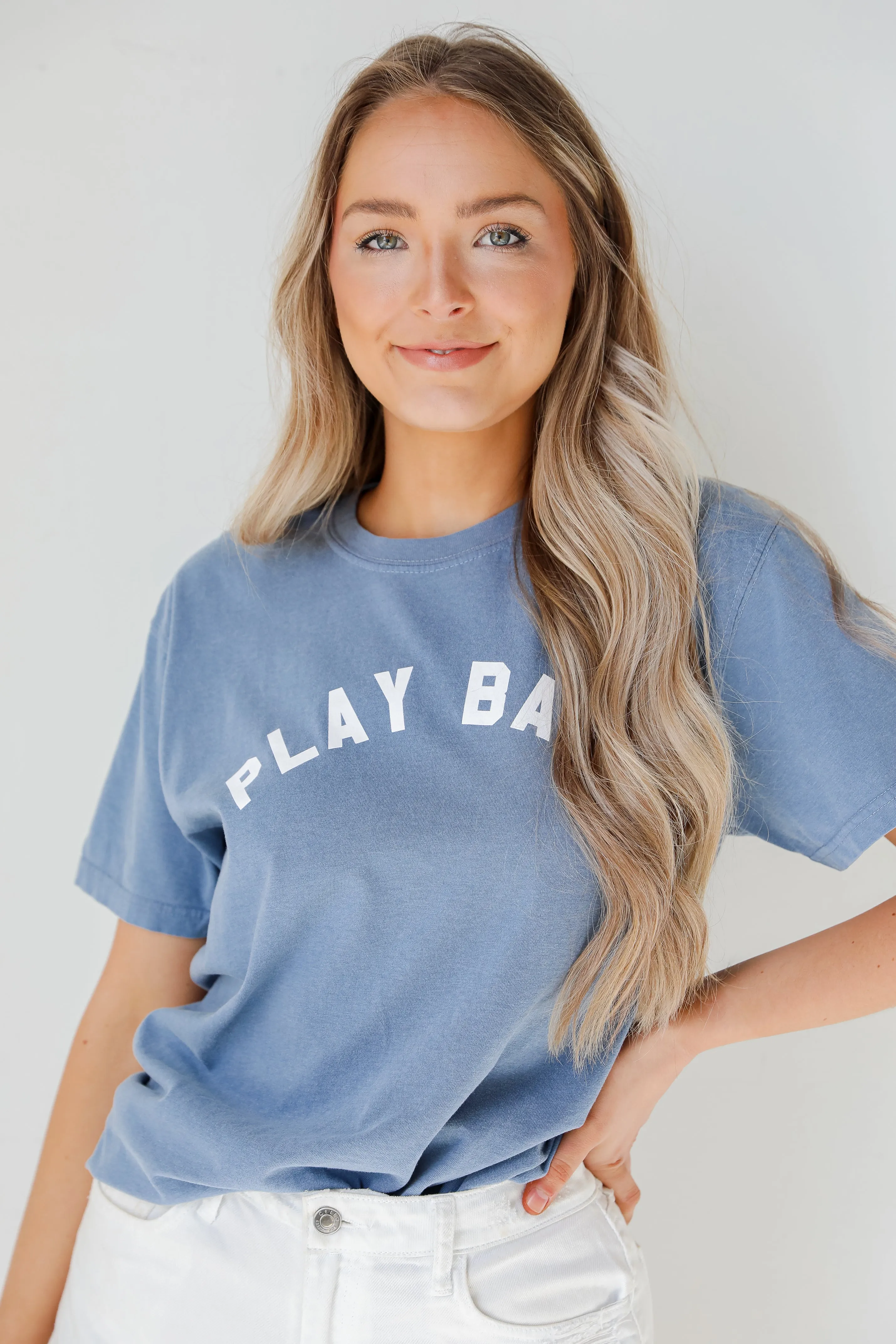 Navy Play Ball Tee