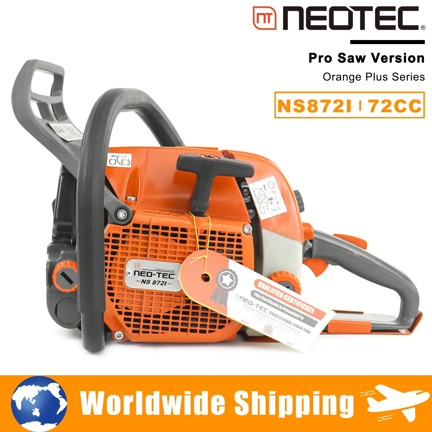 Neo-tec Chainsaw NS872i 70cc 72cc 24in 24 25 inch Best Chinese Chainsaw Worldwide Shipping