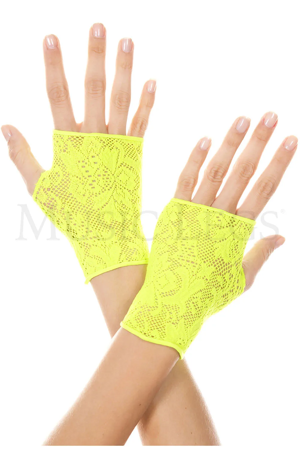 Neon Lace Gloves