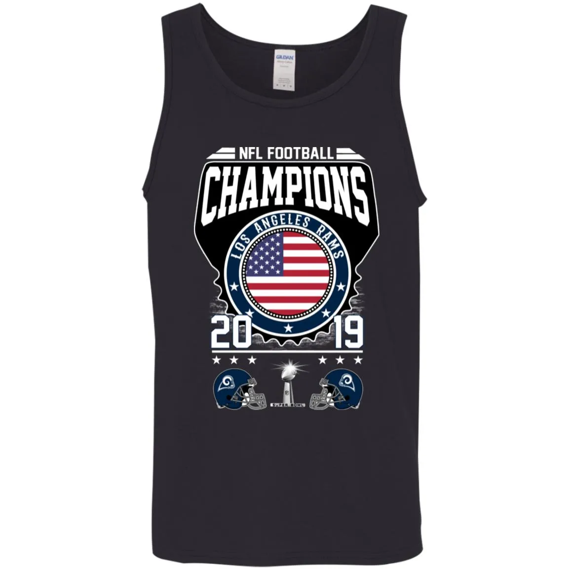 Nfl – Football Champions Los Angeles Rams Super Bowl 2019 Men Cotton Tank