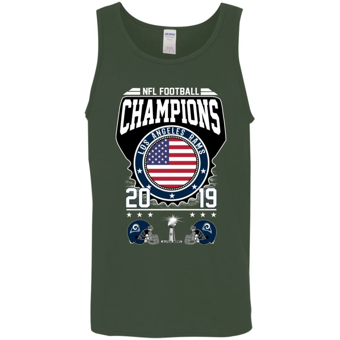 Nfl – Football Champions Los Angeles Rams Super Bowl 2019 Men Cotton Tank