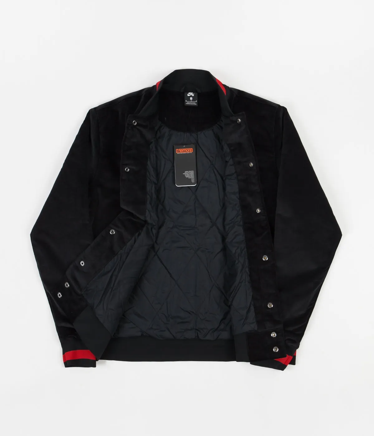 Nike SB Corduroy Bomber Jacket - Black / Black - University Red - Black