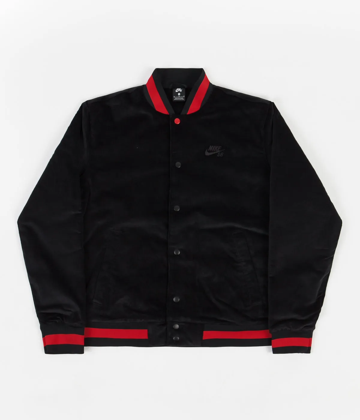 Nike SB Corduroy Bomber Jacket - Black / Black - University Red - Black