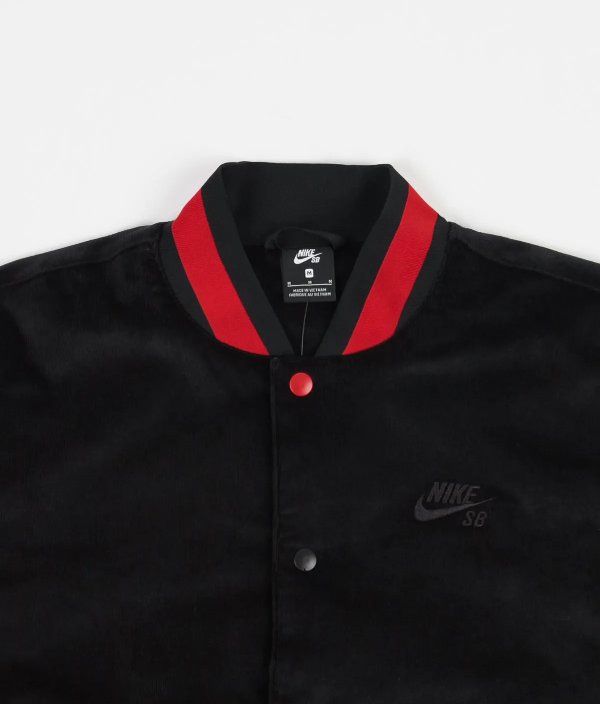 Nike SB Corduroy Bomber Jacket - Black / Black - University Red - Black