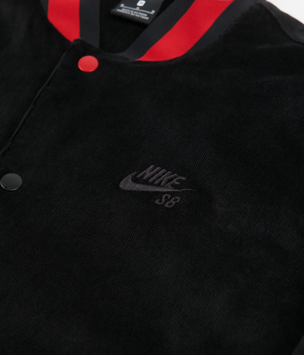 Nike SB Corduroy Bomber Jacket - Black / Black - University Red - Black