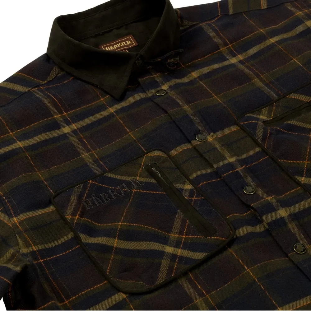 Pajala Shirt - Mellow Brown Check by Harkila