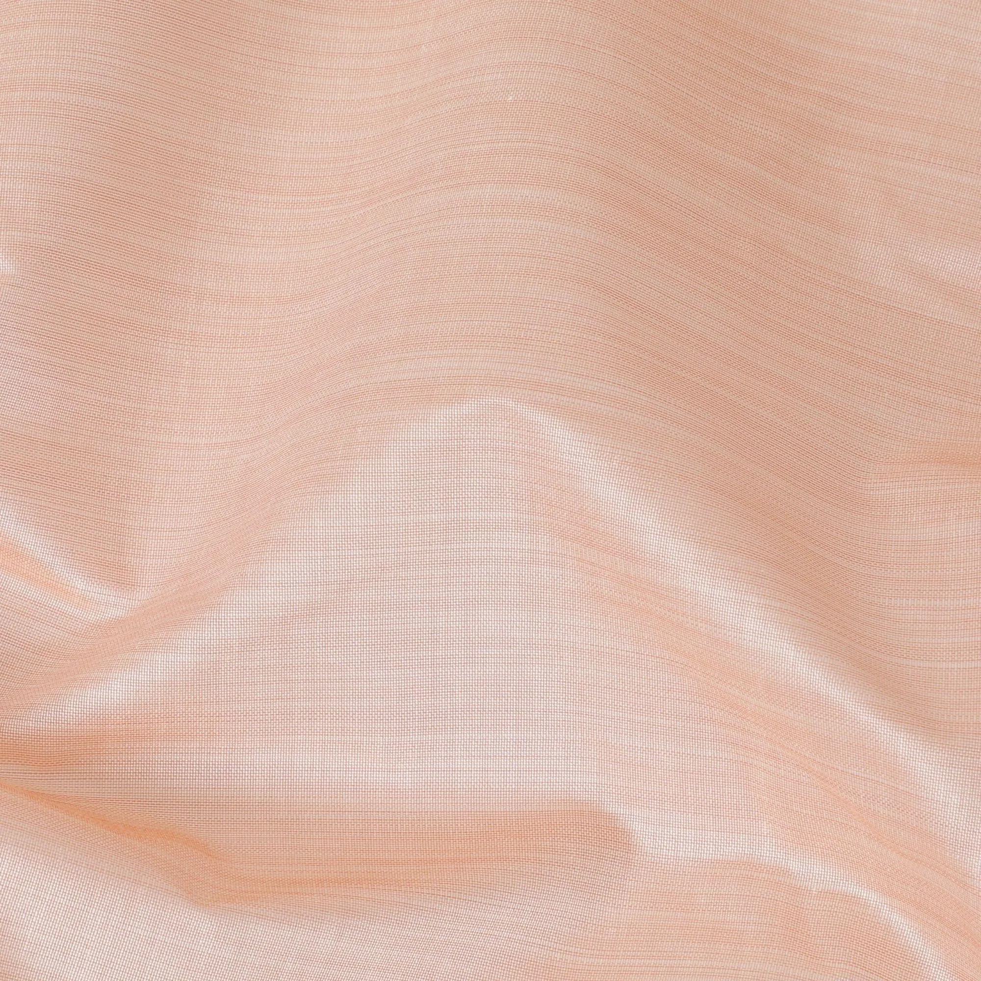 Peach Plain synthetic brocade fabric-D14144