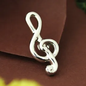 Peluche Symbol of Musi Silver Lapel Pin