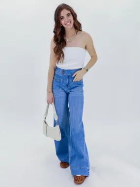 Perry Wide Leg In Light Wash