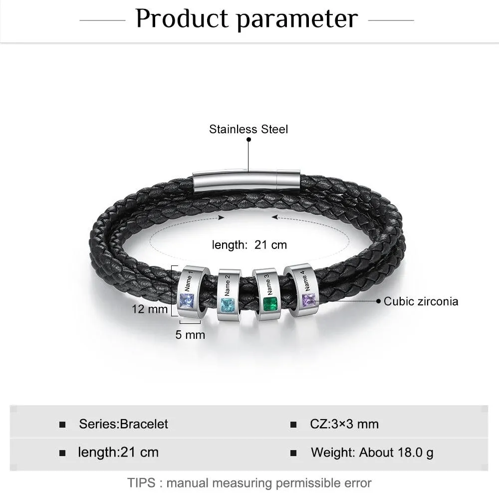 Personalized Multilayer Bracelet for Men Stylish Bracelet for Men Casual Fashion Accessory for Men