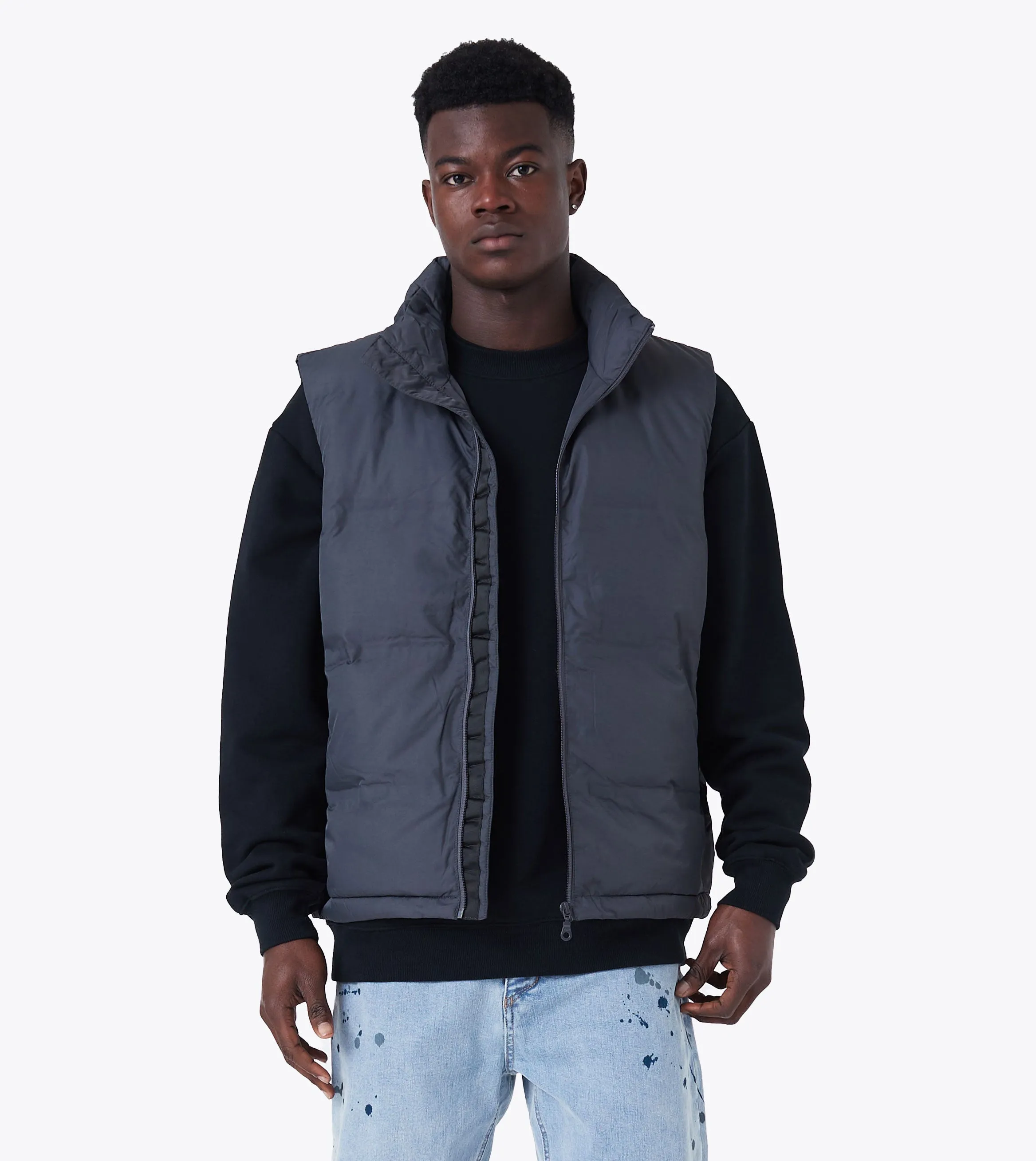 Powells Puffer Vest Grey