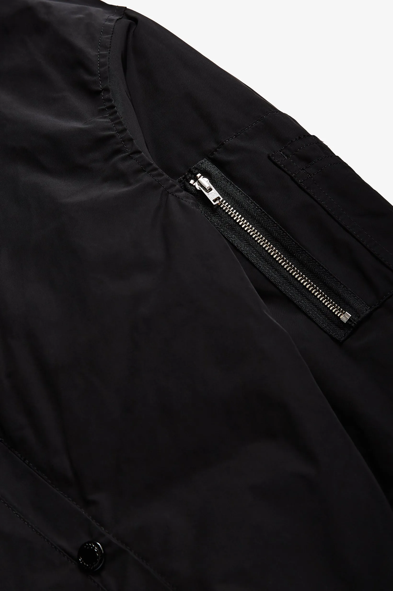 Raf Simons Black Wadded Bomber Jacket