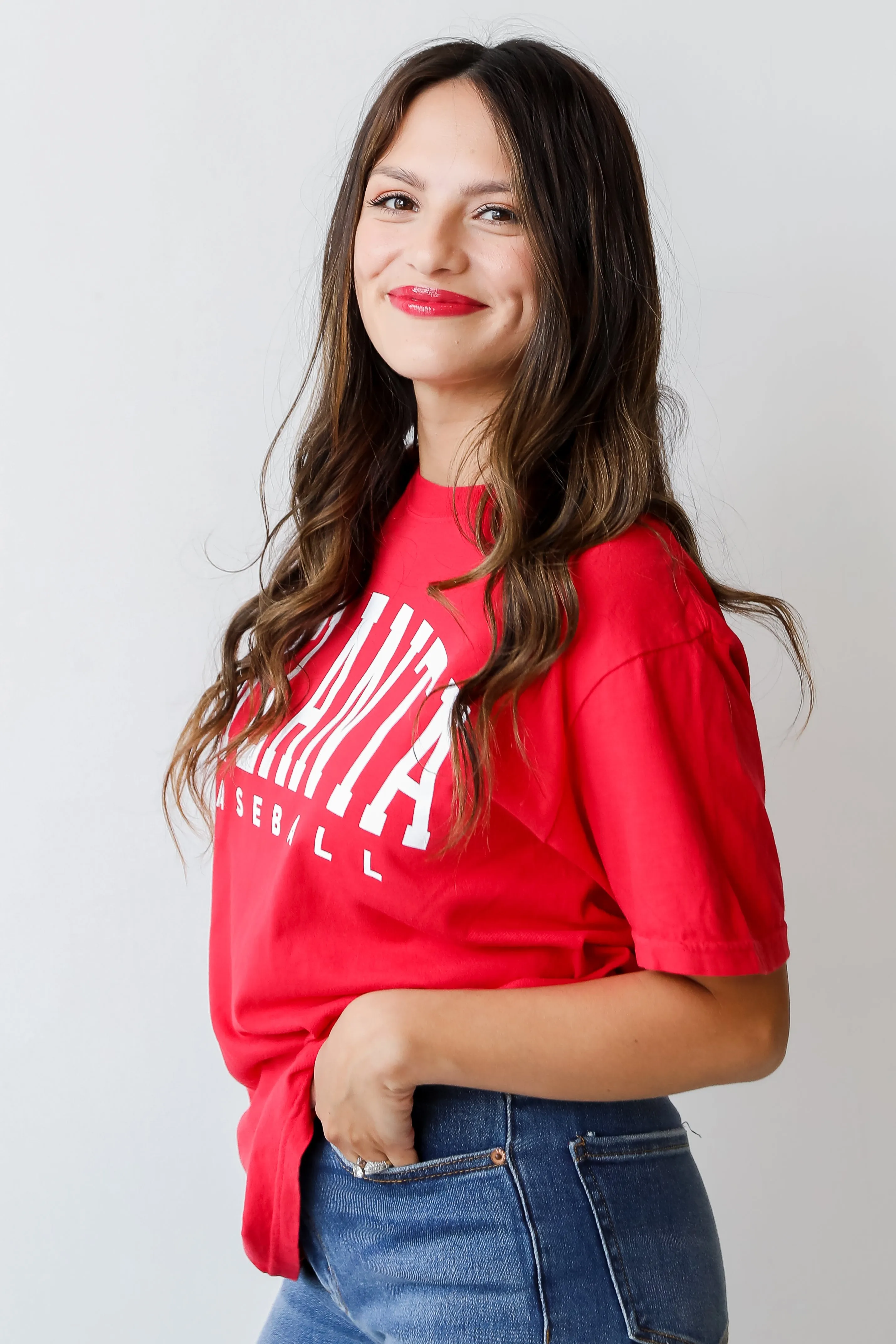 Red Atlanta Baseball Graphic Tee