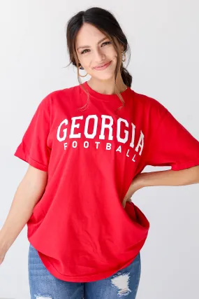 Red Georgia Football Tee