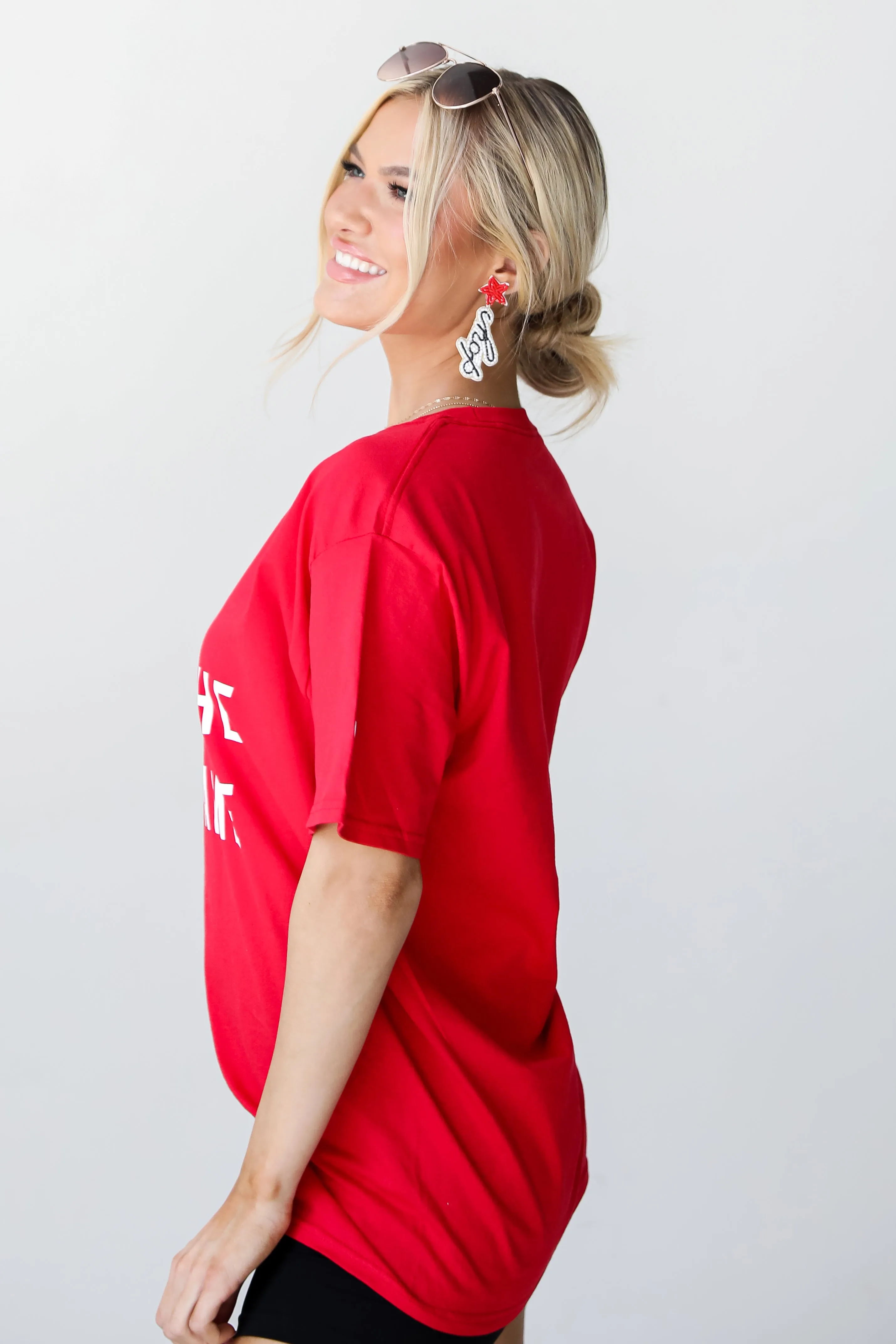 Red Take Me Out To The Ballgame Tee