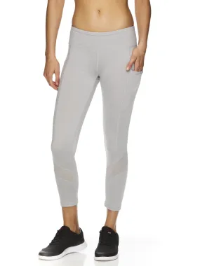 Reebok Women's Aspire Capri Leggings Grey Heather L