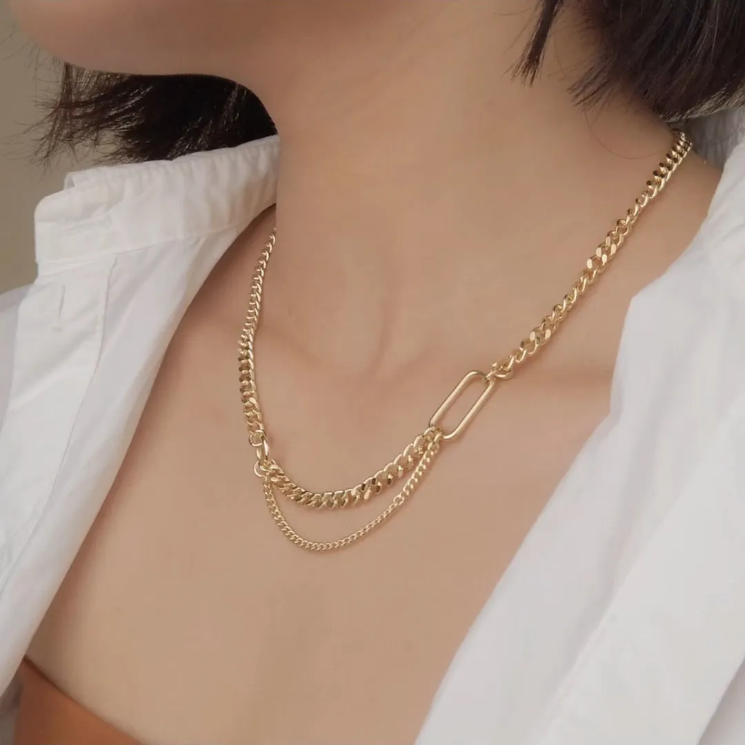 Reflect XL Curb Chain Gold Necklace