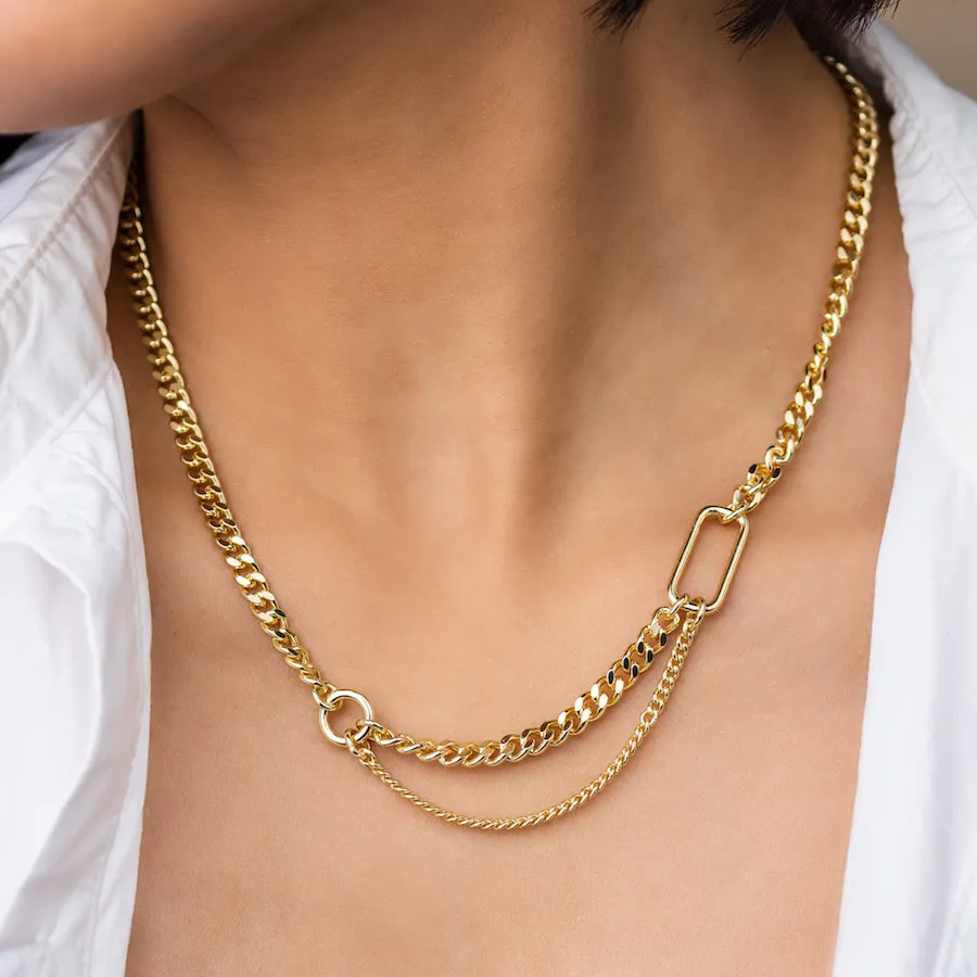 Reflect XL Curb Chain Gold Necklace