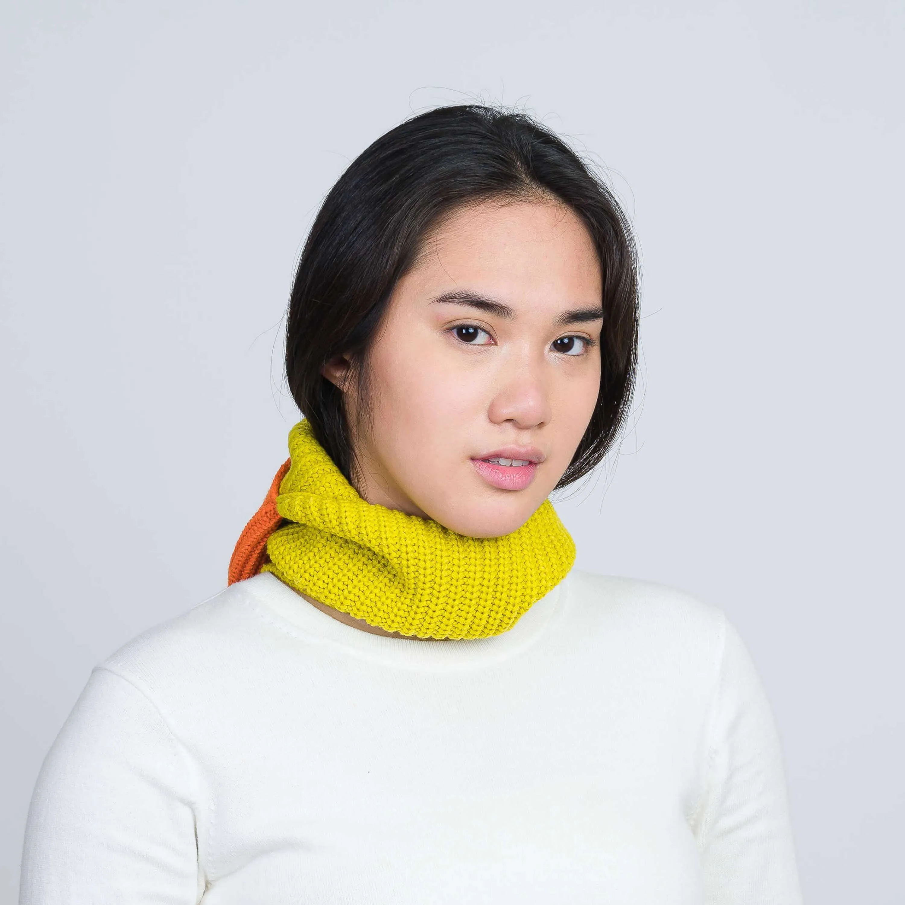 Ribbed Colorblock Balaclava