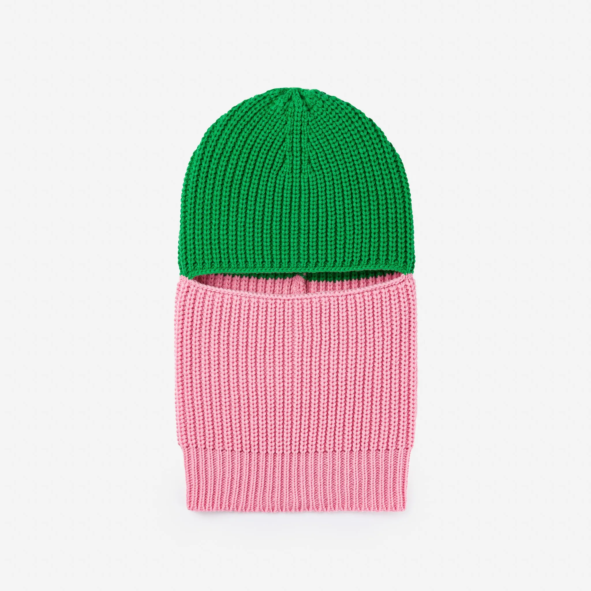 Ribbed Colorblock Balaclava