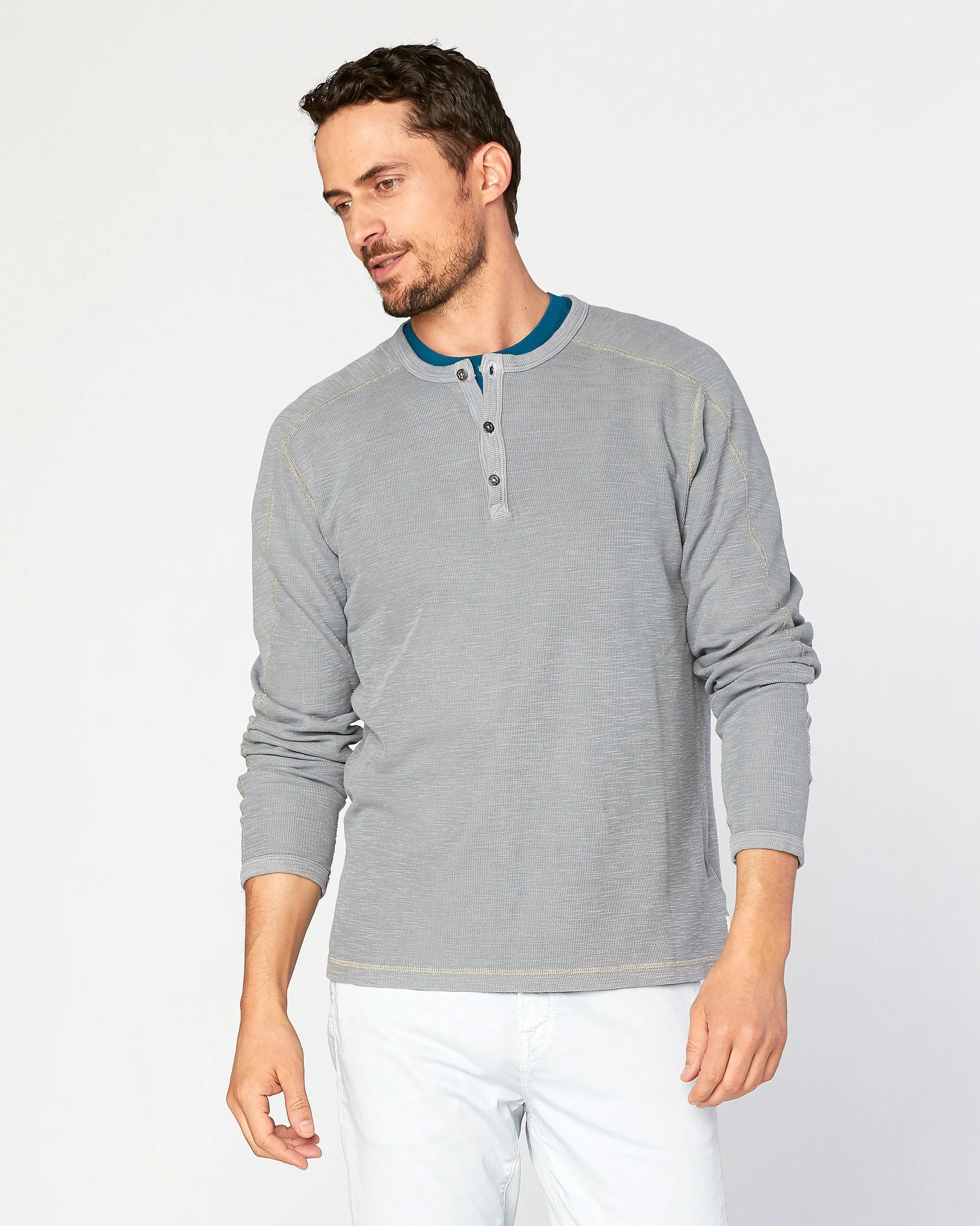 Riptide Flat Back Slub Thermal Henley