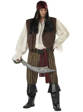 Rogue Pirate Plus Size Mens Fancy Dress Costume