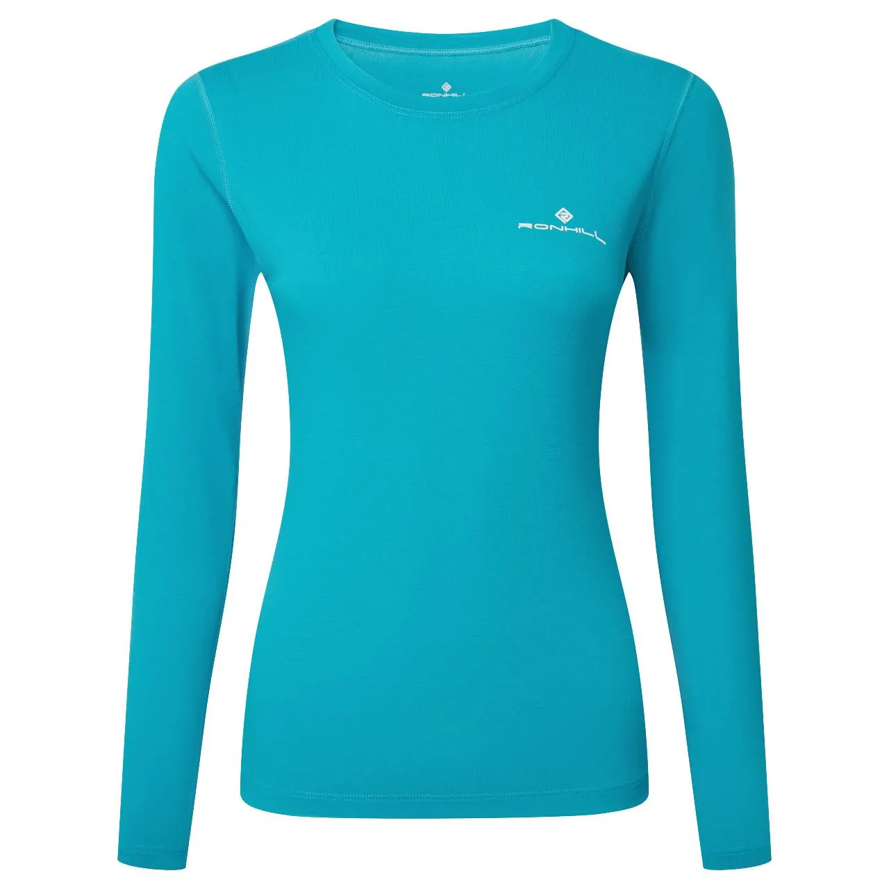 Ronhill Core Long Sleeve Tee (Womens) - Azure/Bright White