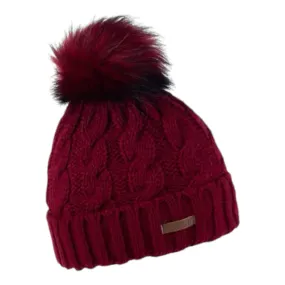 Sabbot Linda Faux Fur Bobble Hat Bordeaux