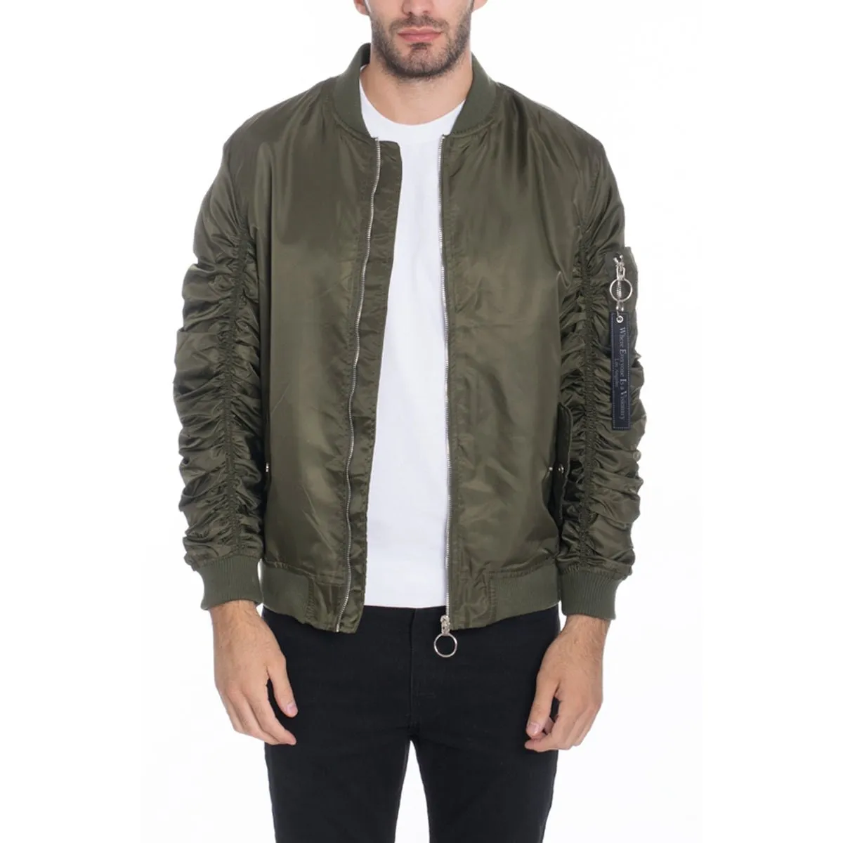 Scrunched Windbreaker Bomber Jacket (5 Colors)