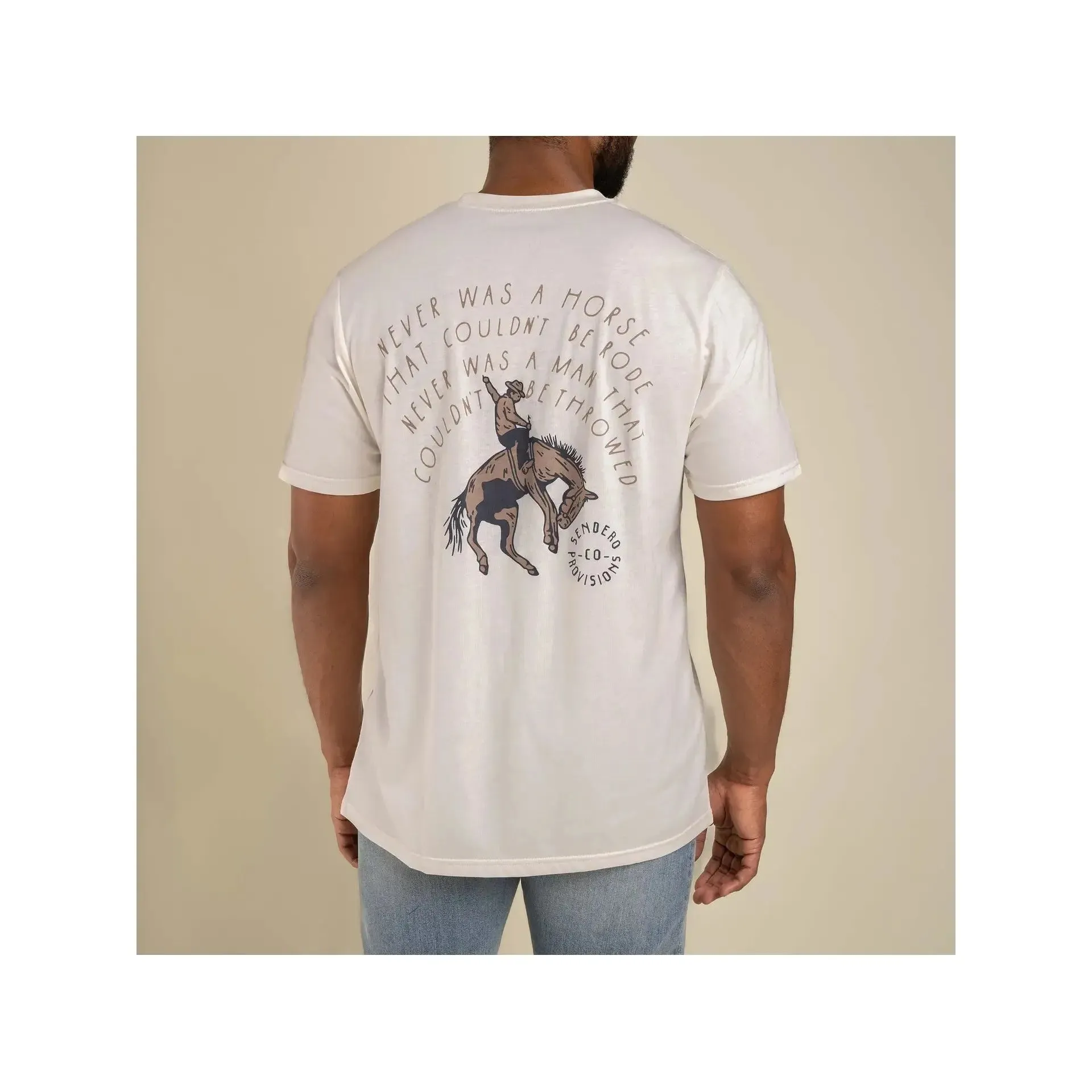 Sendero Provisions ‘Never Was A Horse’ Cowboy T-Shirt