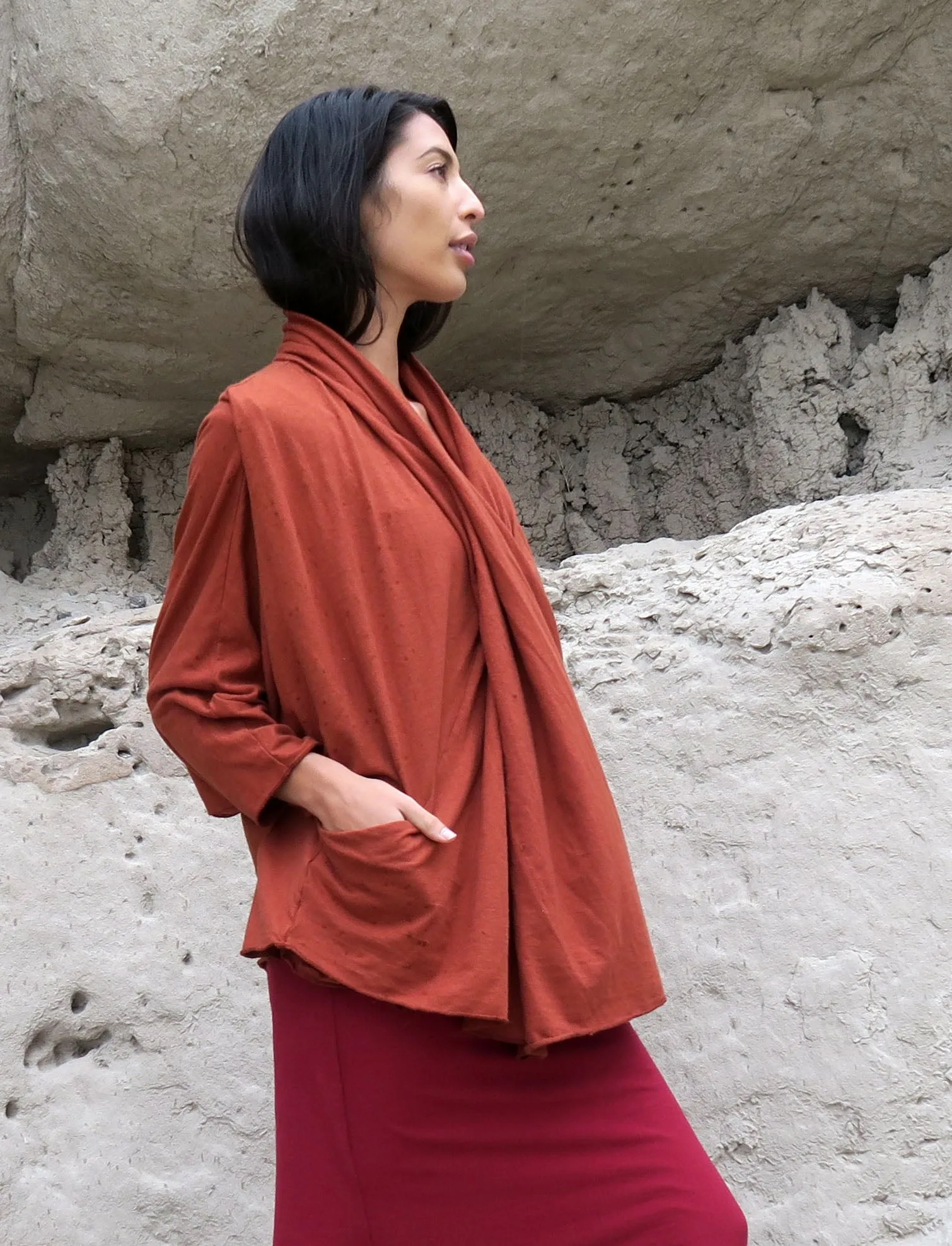 Shawl Collar Origami Shirt Kaftan