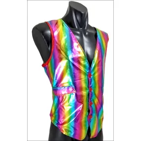 Shiny Rainbow Waistcoat - Adult