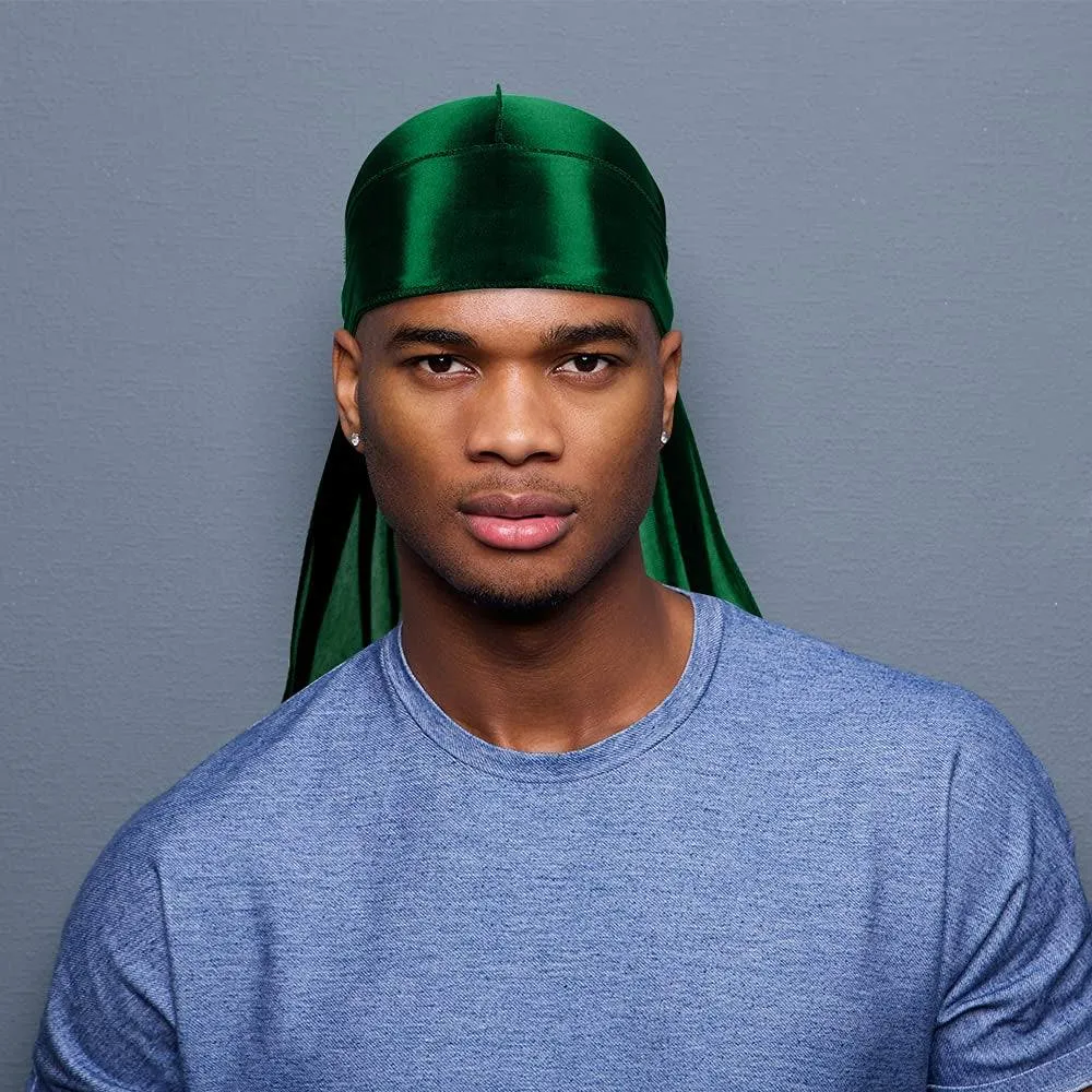 Silky Men Durag Set with Wave Cap 4 Pcs