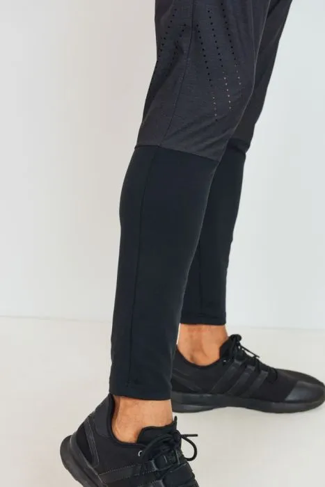 SOLD OUT Laser Cut Colorblock Athletic Joggers - Black