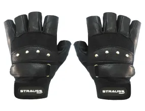 STRAUSS Pro Leather Gym Gloves (Medium)