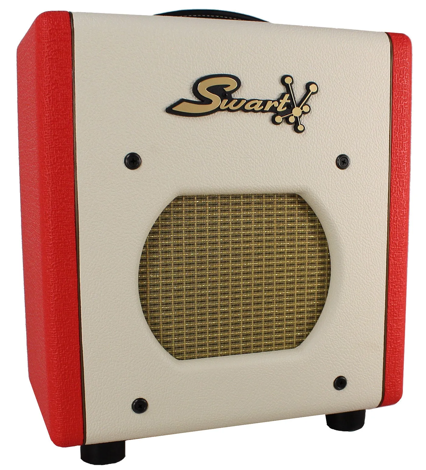 Swart Space Tone Atomic Jr Amp, Ivory, Red