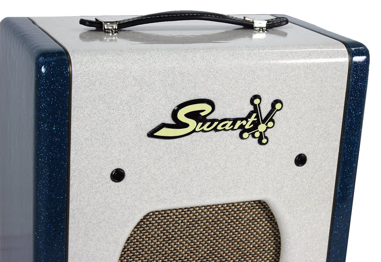 Swart Space Tone Atomic Jr Amp, White, Ocean Sparkle