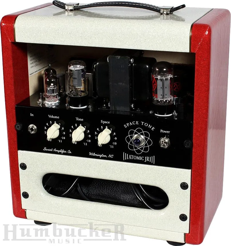 Swart Space Tone Atomic Jr Amp, White, Red Sparkle