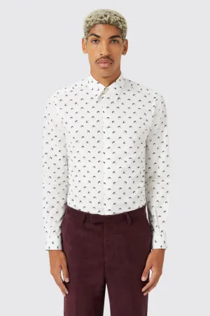 Tang Slim Fit White Cotton Shirt TT x AM - ARCHIVE