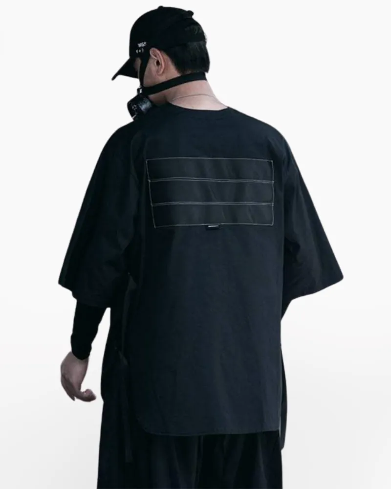 Techwear Black Oversized Shirt