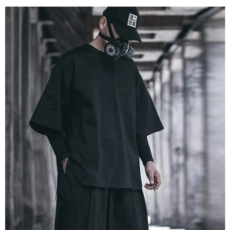 Techwear Black Oversized Shirt